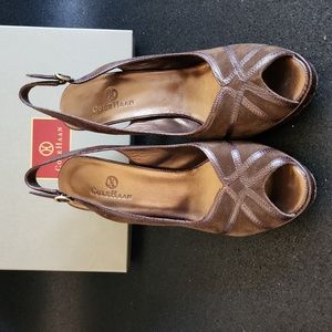 Cole Haan Chocolate Suede and Leather heels